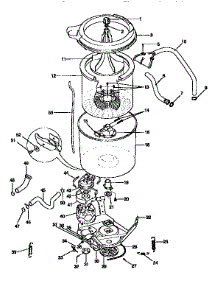 Tub, Basket, And Agitator parts for Kenmore Washer Dryer Combo 417.99390830 (41799390830, 417 99390830) from AppliancePartsPros.com