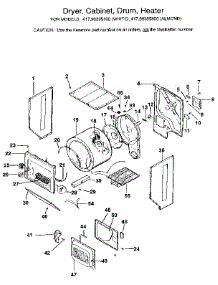 Drum And Heater parts for Kenmore Washer Dryer Combo 417.99395100 (41799395100, 417 99395100) from AppliancePartsPros.com