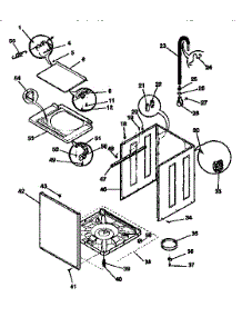 Washer-Cabinet, Top Panel, Base parts for Kenmore Washer Dryer Combo 417.99395110 (41799395110, 417 99395110) from AppliancePartsPros.com