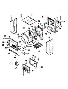 Dryer, Cabinet, Drum, Heater parts for Kenmore Washer Dryer Combo 417.99395810 (41799395810, 417 99395810) from AppliancePartsPros.com