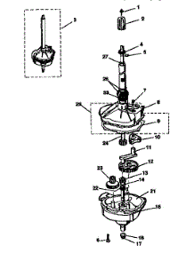 Transmission parts for Kenmore Washer Dryer Combo 417.99395810 (41799395810, 417 99395810) from AppliancePartsPros.com