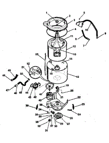 Washer-Tubs, Hoses, Motor parts for Kenmore Washer Dryer Combo 417.99463100 (41799463100, 417 99463100) from AppliancePartsPros.com