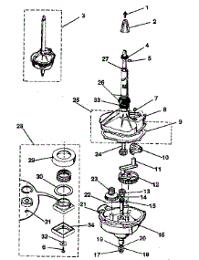 Transmission parts for Kenmore Washer Dryer Combo 417.99463100 (41799463100, 417 99463100) from AppliancePartsPros.com