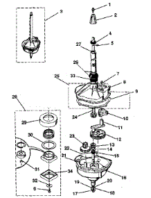Transmission parts for Kenmore Washer Dryer Combo 417.99463110 (41799463110, 417 99463110) from AppliancePartsPros.com