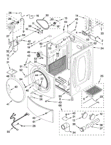 Cabinet Parts parts for Kenmore Dryer 110.87721700 (11087721700, 110 87721700) from AppliancePartsPros.com