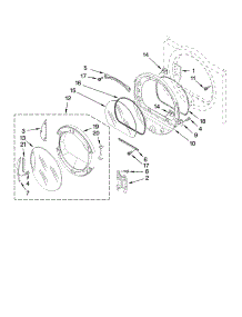 Door Parts parts for Kenmore Dryer 110.87721702 (11087721702, 110 87721702) from AppliancePartsPros.com