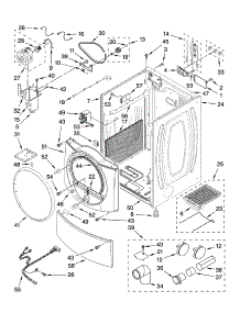 Cabinet Parts parts for Kenmore Dryer 110.87727701 (11087727701, 110 87727701) from AppliancePartsPros.com