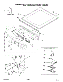 Top And Console Parts parts for Kenmore Dryer 110.87727702 (11087727702, 110 87727702) from AppliancePartsPros.com