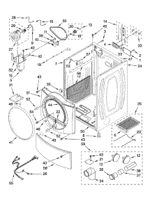Cabinet Parts parts for Kenmore Dryer 110.87728701 (11087728701, 110 87728701) from AppliancePartsPros.com