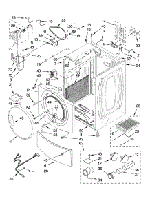 Cabinet Parts parts for Kenmore Dryer 110.87731700 (11087731700, 110 87731700) from AppliancePartsPros.com