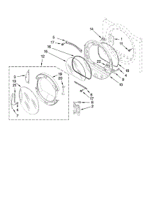 Door Parts, Optional Parts (Not Included) parts for Kenmore Dryer 110.87731701 (11087731701, 110 87731701) from AppliancePartsPros.com