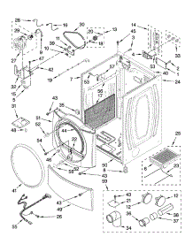 Cabinet Parts parts for Kenmore Dryer 110.87731701 (11087731701, 110 87731701) from AppliancePartsPros.com