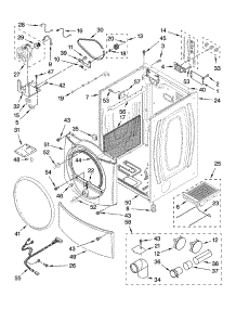 Cabinet Parts parts for Kenmore Dryer 110.87738701 (11087738701, 110 87738701) from AppliancePartsPros.com