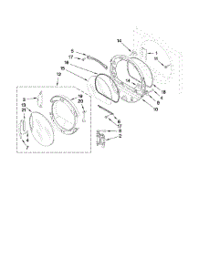 Door Parts parts for Kenmore Dryer 110.87739702 (11087739702, 110 87739702) from AppliancePartsPros.com