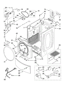 Cabinet Parts parts for Kenmore Dryer 110.87761800 (11087761800, 110 87761800) from AppliancePartsPros.com