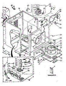 Cabinet Parts parts for Kenmore Dryer 110.87810100 (11087810100, 110 87810100) from AppliancePartsPros.com