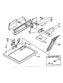 Top And Console Parts parts for Kenmore Dryer 110.87810100 (11087810100, 110 87810100) from AppliancePartsPros.com