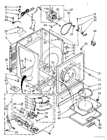 Cabinet Parts parts for Kenmore Dryer 110.87862700 (11087862700, 110 87862700) from AppliancePartsPros.com