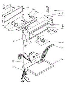 Top And Console Parts parts for Kenmore Dryer 110.87863600 (11087863600, 110 87863600) from AppliancePartsPros.com