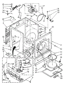Cabinet Parts parts for Kenmore Dryer 110.87863700 (11087863700, 110 87863700) from AppliancePartsPros.com