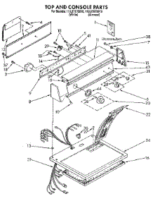 Top And Console parts for Sears Dryer 11087870010 from AppliancePartsPros.com