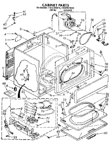 Cabinet parts for Sears Dryer 11087870910 from AppliancePartsPros.com