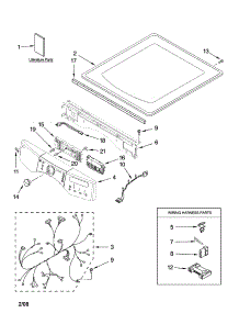 Top And Console Parts parts for Kenmore Dryer 110.87872601 (11087872601, 110 87872601) from AppliancePartsPros.com