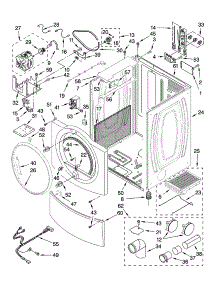 Cabinet Parts parts for Kenmore Dryer 110.87872601 (11087872601, 110 87872601) from AppliancePartsPros.com