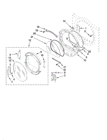 Door Parts, Optional Parts (Not Included) parts for Kenmore Dryer 110.87872601 (11087872601, 110 87872601) from AppliancePartsPros.com