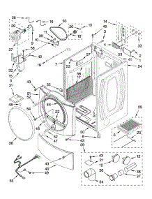 Cabinet Parts parts for Kenmore Dryer 110.87872602 (11087872602, 110 87872602) from AppliancePartsPros.com