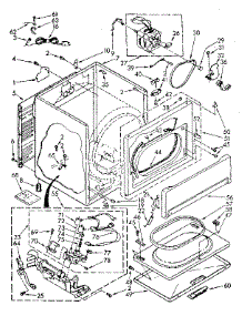 Cabinet Parts parts for Kenmore Dryer 110.87873600 (11087873600, 110 87873600) from AppliancePartsPros.com