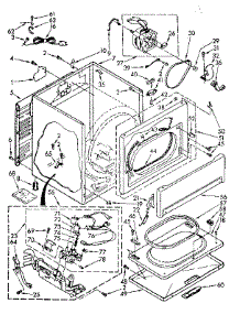 Cabinet Parts parts for Kenmore Dryer 110.87874300 (11087874300, 110 87874300) from AppliancePartsPros.com