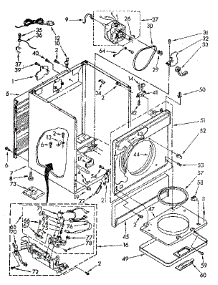 Cabinet Parts parts for Kenmore Dryer 110.87878100 (11087878100, 110 87878100) from AppliancePartsPros.com