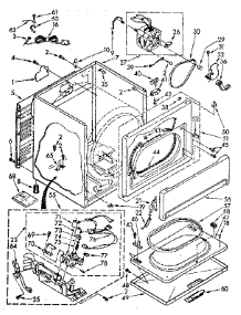 Cabinet Parts parts for Kenmore Dryer 110.87880100 (11087880100, 110 87880100) from AppliancePartsPros.com