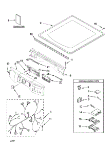 Top And Console Parts parts for Kenmore Dryer 110.87892601 (11087892601, 110 87892601) from AppliancePartsPros.com