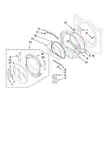 Door Parts, Optional Parts (Not Included) parts for Kenmore Dryer 110.87892601 (11087892601, 110 87892601) from AppliancePartsPros.com