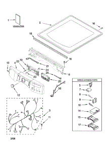 Top And Console Parts parts for Kenmore Dryer 110.87892602 (11087892602, 110 87892602) from AppliancePartsPros.com