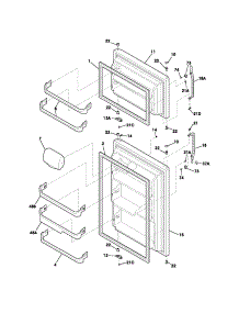 Door parts for Kenmore Refrigerator 253.64830400 (25364830400, 253 64830400) from AppliancePartsPros.com