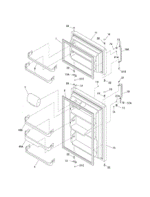 Door parts for Kenmore Refrigerator 253.64832406 (25364832406, 253 64832406) from AppliancePartsPros.com