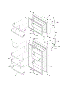 Door parts for Kenmore Refrigerator 253.64834404 (25364834404, 253 64834404) from AppliancePartsPros.com