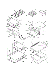 Shelves parts for Kenmore Refrigerator 253.64844400 (25364844400, 253 64844400) from AppliancePartsPros.com