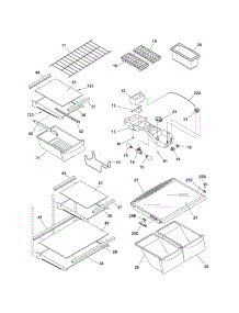Shelves parts for Kenmore Refrigerator 253.64844406 (25364844406, 253 64844406) from AppliancePartsPros.com