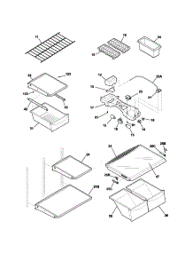 Shelves parts for Kenmore Refrigerator 253.64852400 (25364852400, 253 64852400) from AppliancePartsPros.com
