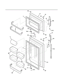 Door parts for Kenmore Refrigerator 253.64859403 (25364859403, 253 64859403) from AppliancePartsPros.com