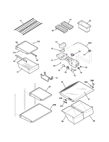 Shelves parts for Kenmore Refrigerator 253.64863400 (25364863400, 253 64863400) from AppliancePartsPros.com