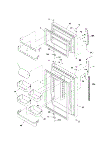 Door parts for Kenmore Refrigerator 253.64864408 (25364864408, 253 64864408) from AppliancePartsPros.com