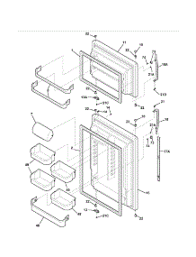 Door parts for Kenmore Refrigerator 253.64869401 (25364869401, 253 64869401) from AppliancePartsPros.com