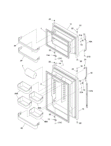 Door parts for Kenmore Refrigerator 253.64872400 (25364872400, 253 64872400) from AppliancePartsPros.com