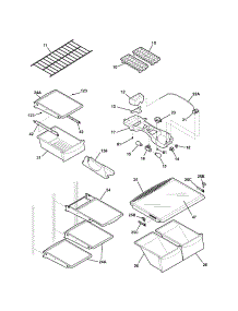 Shelves parts for Kenmore Refrigerator 253.64883400 (25364883400, 253 64883400) from AppliancePartsPros.com