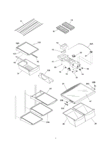 Shelves parts for Kenmore Refrigerator 253.64884400 (25364884400, 253 64884400) from AppliancePartsPros.com